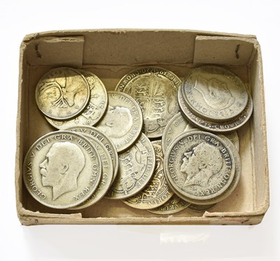 Lot 299 - Mixed British Pre-1947 Silver Coinage, 50%...