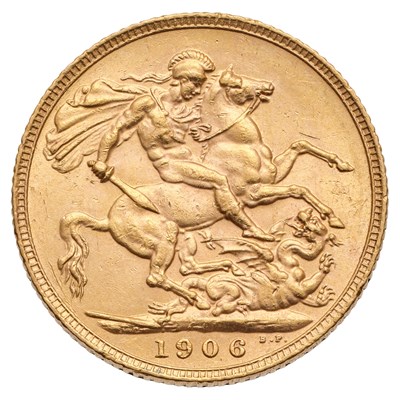 Lot 182 - Edward VII, Sovereign 1906; extremely fine...