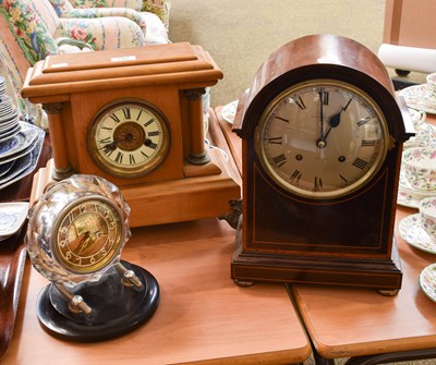 Lot 187 - A Russian Glass Cased Desk Timepiece, mid 20th...