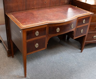 Lot 1203 - An Edwardian Inlaid Mahogany Bow Fronted...