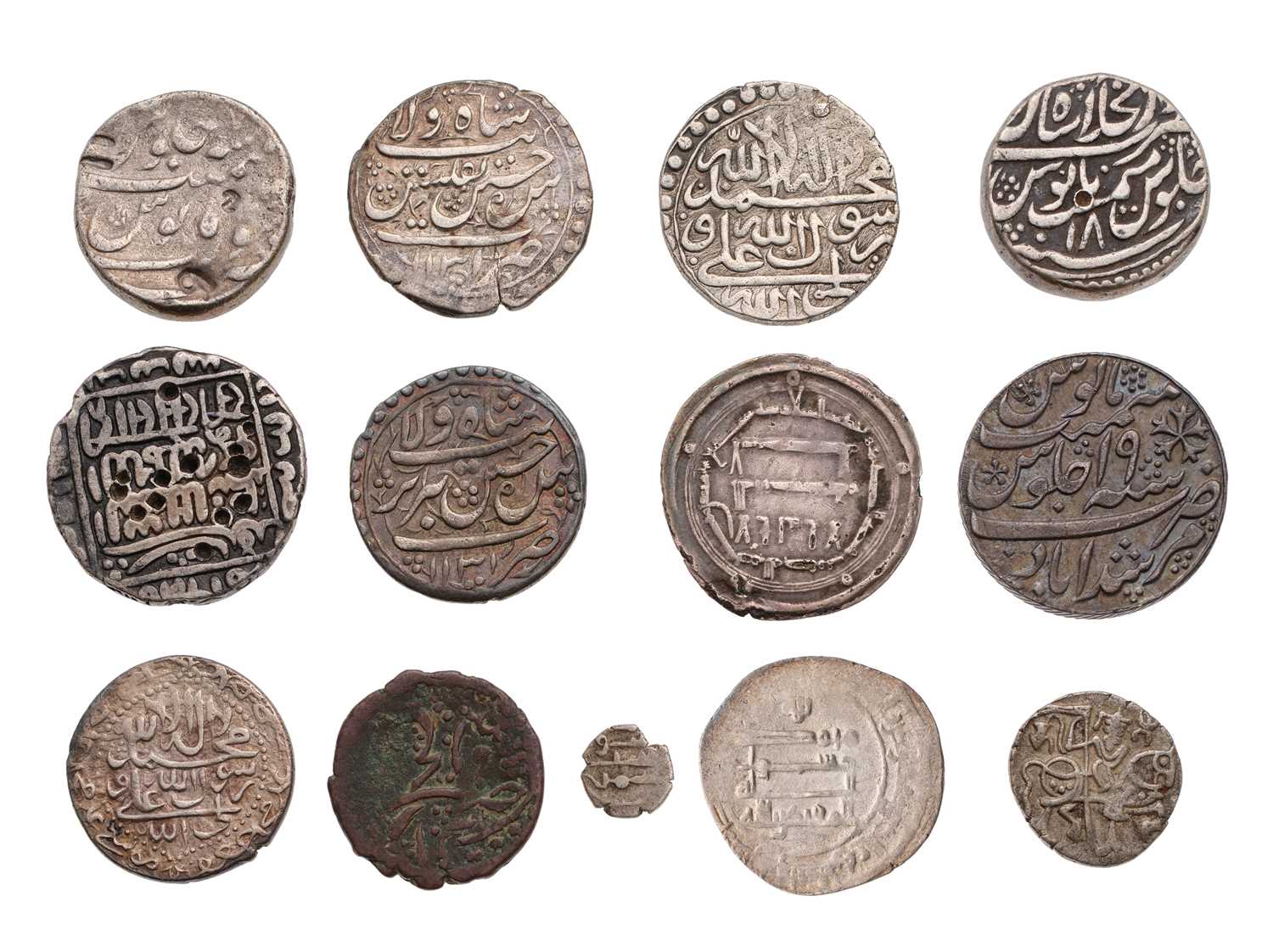 Lot 107 - Mixed Islamic and Indian Silver Coins, 13...