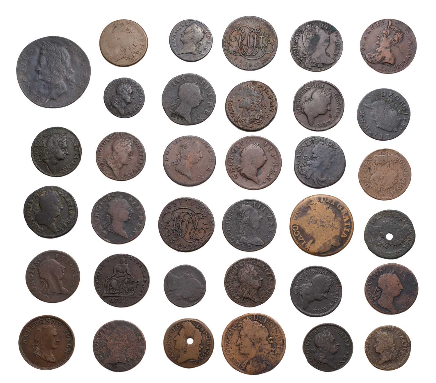 Lot 103 - Ireland, Assorted Copper Coins and Tokens, 35...