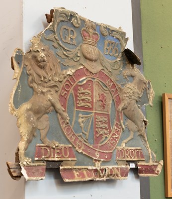 Lot 340 - A George VI Painted Card Coronation Coat of...