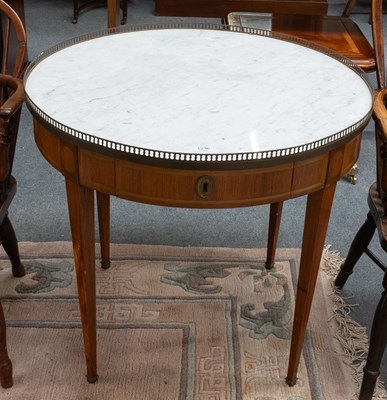 Lot 1236 - A French Marble Topped Bouillotte Table, 81cm...