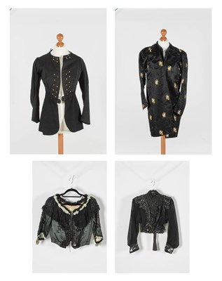 Lot 19th Century Costume comprising a black...