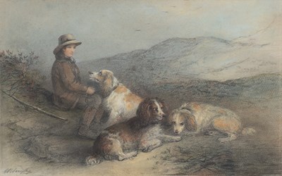 Lot 306 - Edward Robert Smythe (1810-1899) Rustic boy at...