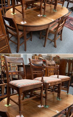 Lot 1249 - A 19th Century D-End Dining Table, with one...