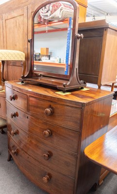 Lot 1262 - A George III Mahogany Bow Front Four Height...