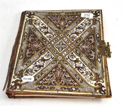 Lot 232 - Boulle work writing folder, 19th century