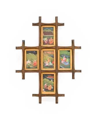 Lot 100 - Mughal School (19th century) Lovers in...