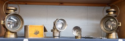Lot 206 - A Lucas "Calcia Club" Carbide Lamp, together...
