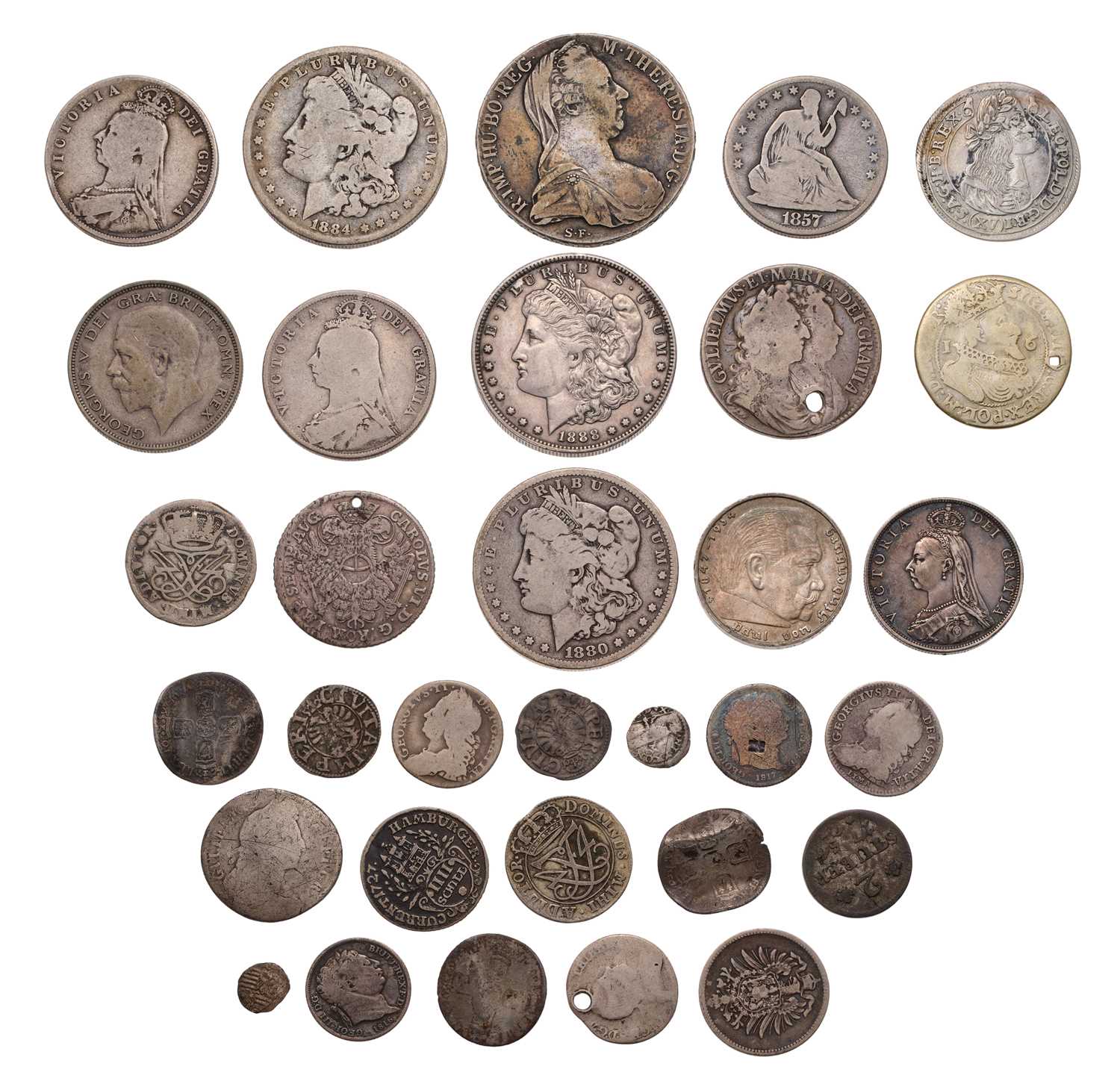 Lot 99 - Mixed British and World Silver Coins, to...