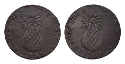 Lot 105 - 2x Barbados, Pennies 1788, issued by...