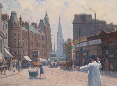 Lot 1145 - Walter Wat Miller (20th Century) Streetscene,...