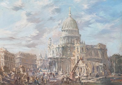 Lot 1105 - Eve Kirk (1900-1969) St Paul's Cathedral after...