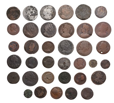 Lot 86 - Assorted 17th and 18th Century Copper Coins;...