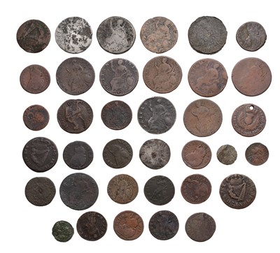 Lot 86 - Assorted 17th and 18th Century Copper Coins;...