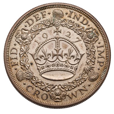 Lot 63 - George V, Proof 'Wreath' Crown 1927, (Bull...