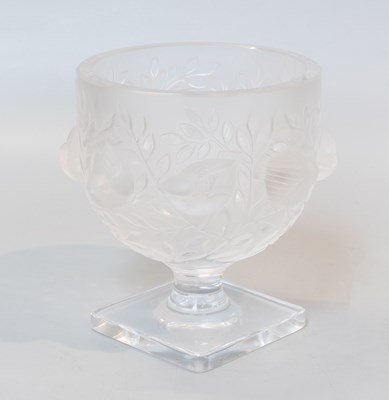 Lot 343 - A Lalique "Elizabeth" Frosted Glass Vase,...