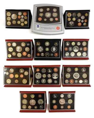 Lot 405 - 11x UK Deluxe Proof Sets, comprising: 2000,...
