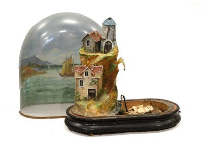 Lot 85 - A Late 19th Century Rocking Ship And Windmill Musical Automaton Under Dome, For Restoration