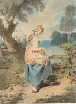 Lot 1011 - Francis Wheatley RA (1747-1801) A harvest...