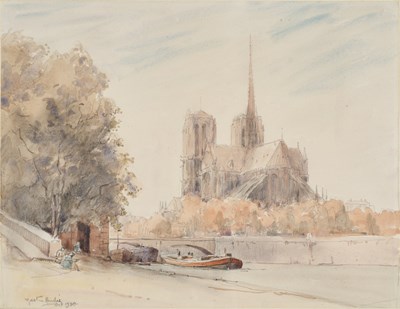 Lot 381 - Martin Hardie RI (1875-1952) "Notre Dame"...