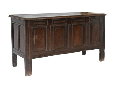 Lot 350 - A William III Joined Oak Chest, late 17th...