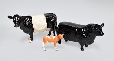 Lot 25 - Beswick Cattle: Galloway Cow, Aberdeen Angus...