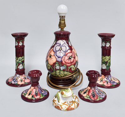 Lot 195 - A Pair of Modern Moorcroft Pottery...