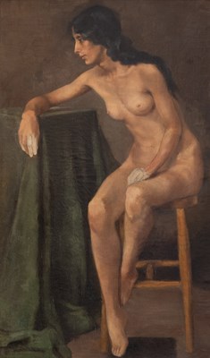 Lot 1201 - George Hodgkinson (1914-1997) Female nude in...