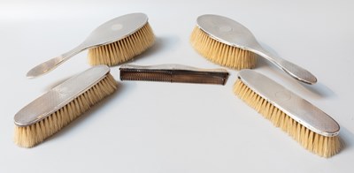 Lot 129 - A Five-Piece Silver Dressing-Table Service,...