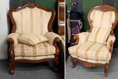 Lot 1356 - Two Victorian Style Mahogany Framed and...