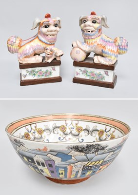 Lot 111 - A Chinese Porcelain "Hong" Punch Bowl, modern,...