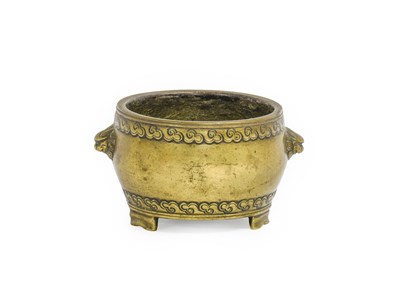 Lot 77 - A Chinese Bronze Censer, Xuande reign mark but...