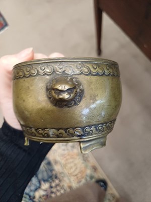 Lot 77 - A Chinese Bronze Censer, Xuande reign mark but...