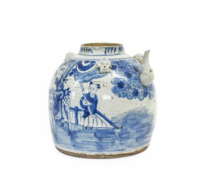 Lot 26 - A Chinese Provincial Porcelain Wine Pot, Qing...