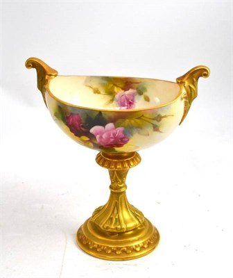 Lot 266 - A Royal Worcester twin handled vase