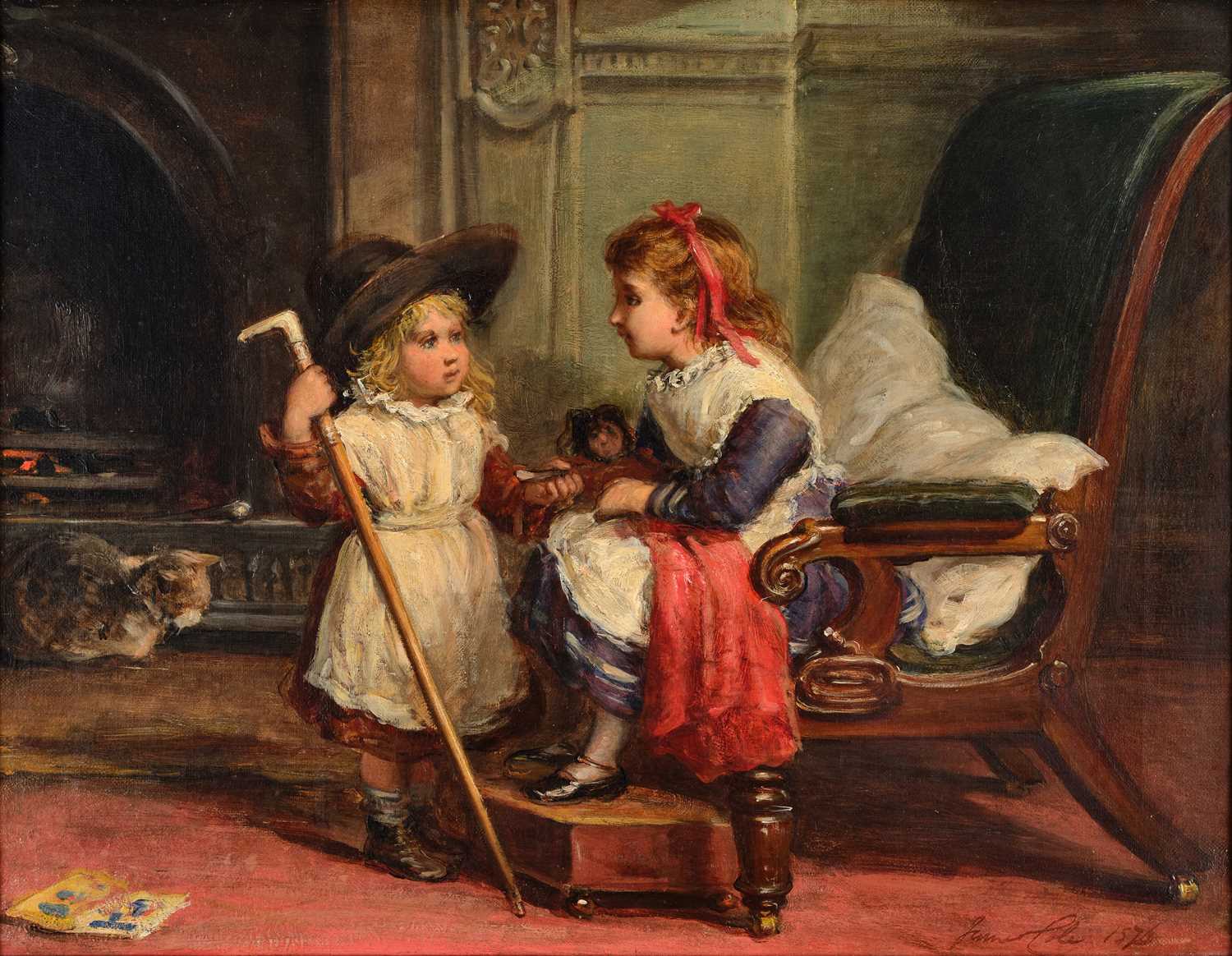 Lot 1060 - James William Cole (fl. 1849-1882) Two young...