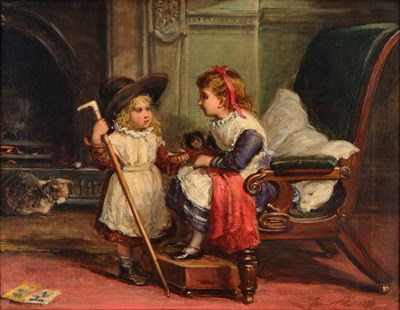 Lot 1060 - James William Cole (fl. 1849-1882) Two young...