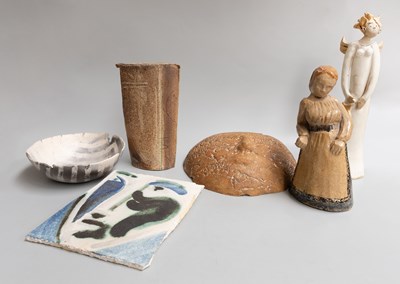 Lot 99 - Lisa Linsdell (1953-2018): A Stoneware Mask...
