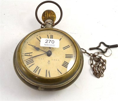 Lot 270 - Large pocket watch alarm clock