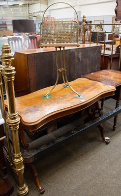 Lot 1401 - A Victorian Walnut Window Table, with shaped...