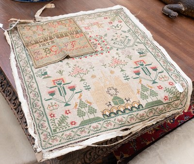 Lot 247 - 19th Century Alphabet and Pictorial Sampler...