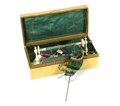 Lot French 18th Century Painted Netting Box, with...