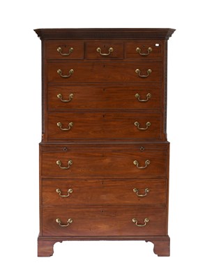 Lot 415 - A George III Mahogany Chest on Chest, circa...
