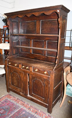 Lot 1460 - An Early 19th Century Oak Enclosed Dresser and...
