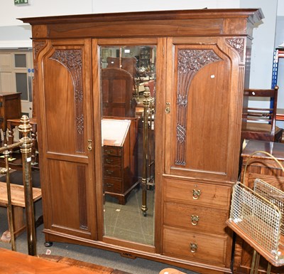 Lot 1394 - An Early 20th Century Mahogany Mirror Fronted...