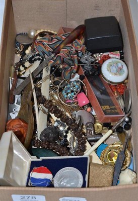 Lot 278 - Assorted costume jewellery, watches etc