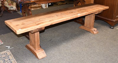 Lot 1398 - A 20th Century Pine Long Bench, 180cm